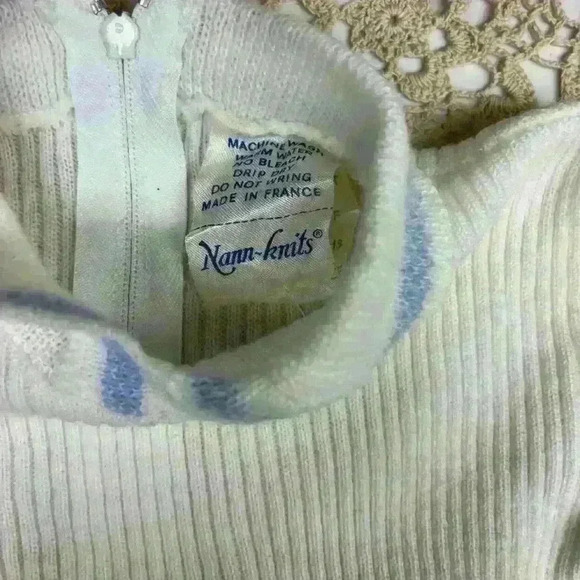 Nann Knits Vintage 1970’s Sweater Dress Size 18 Months Made in France - Picture 2 of 13
